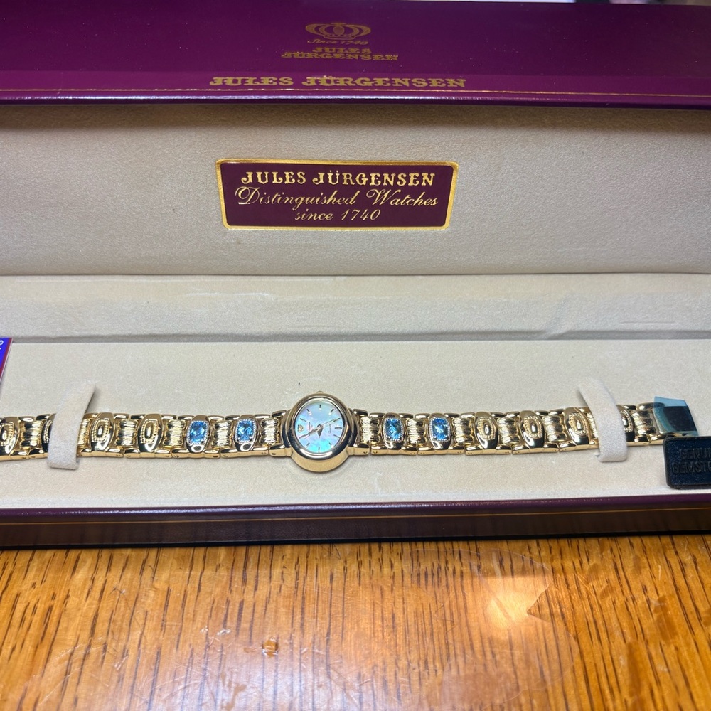 Jules Jurgensen Blue Topaz Watch